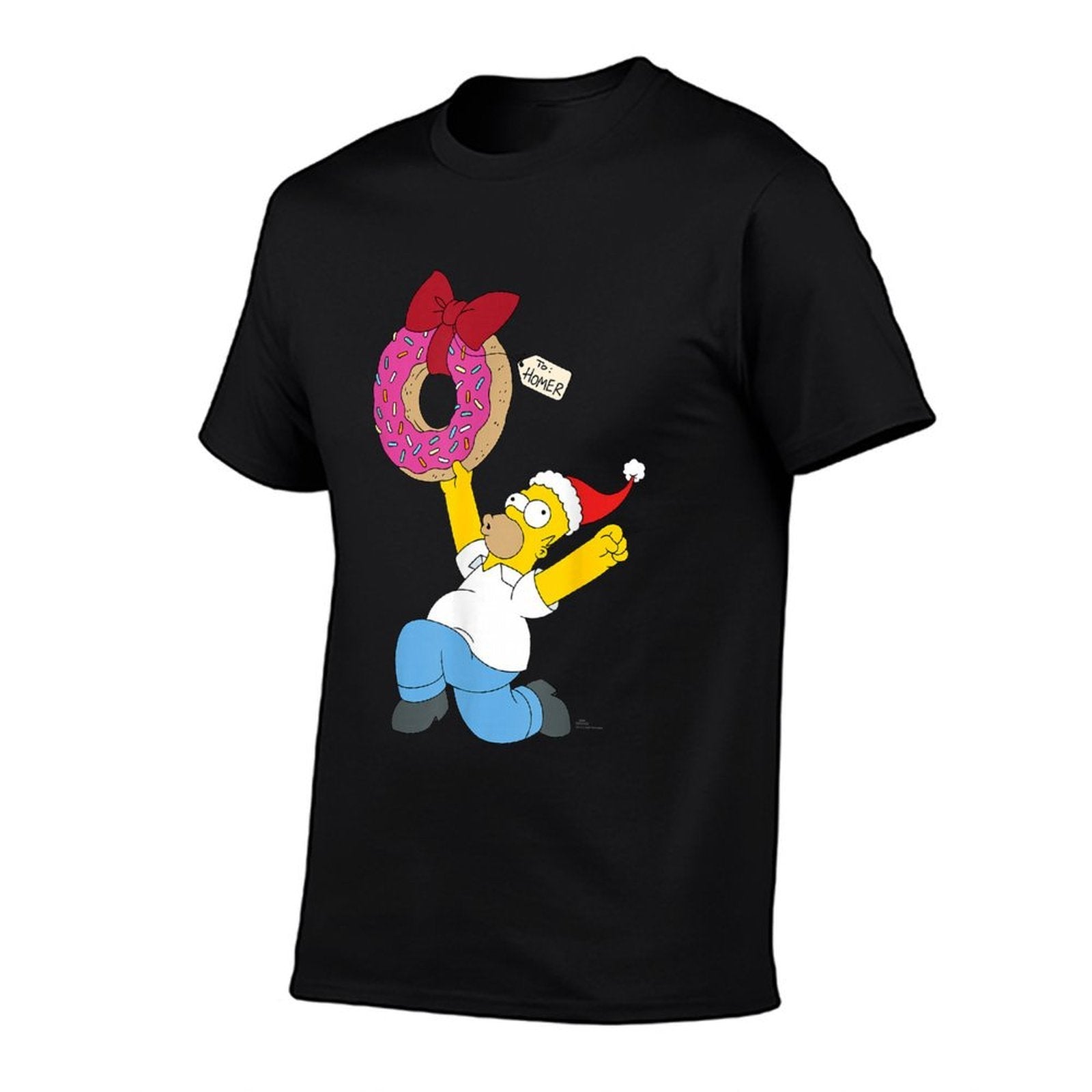 The Simpsons Holiday Homer Simpson Donut Christmas Present  Breathable T-Shirt