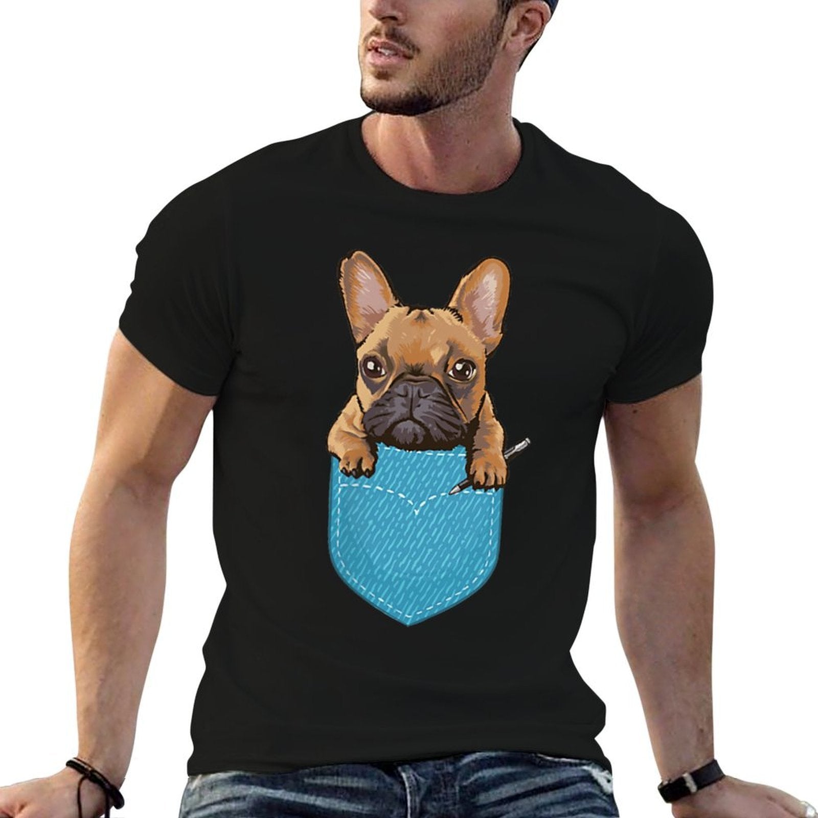 Pocket Frenchie Bulldog Dog Animal Kids Gift French Bulldog  Vintage-inspired T-Shirt