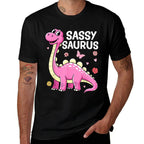 Dinosaur Toddler Girl Sassy Toddler Girls Women  Easy-care T-Shirt