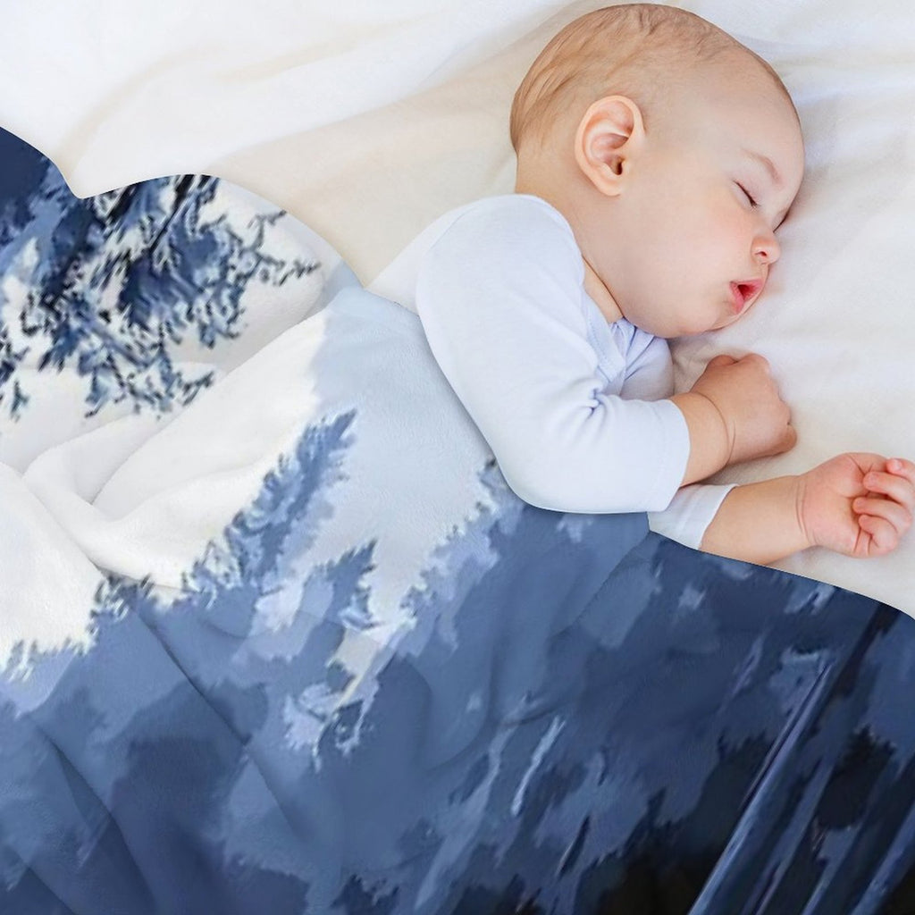 Digital Pop Art – Blue Chevrolet Corvette Stingray C7 VII Premium Throw Blanket