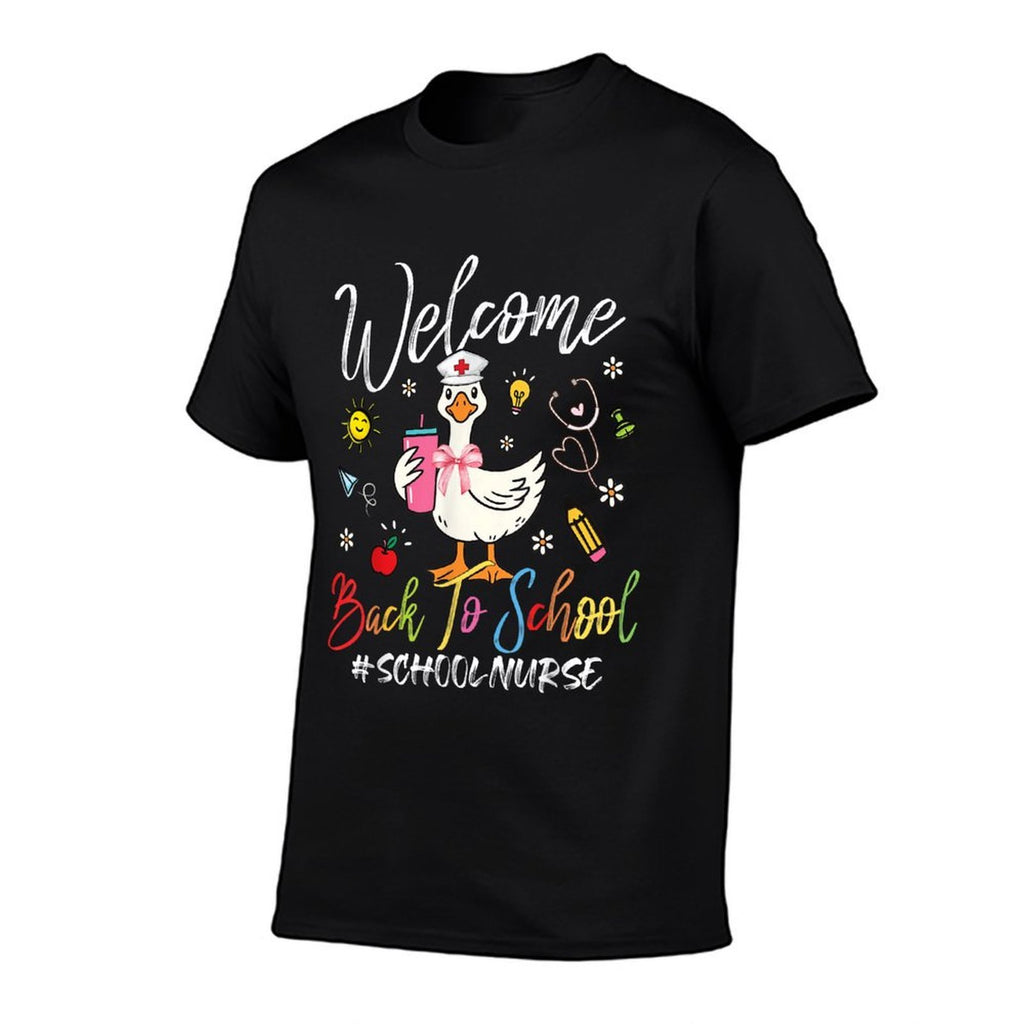 School Nurse Goose Welcome Back To School Gifts For Women  Trendy Pattern T-Shirt