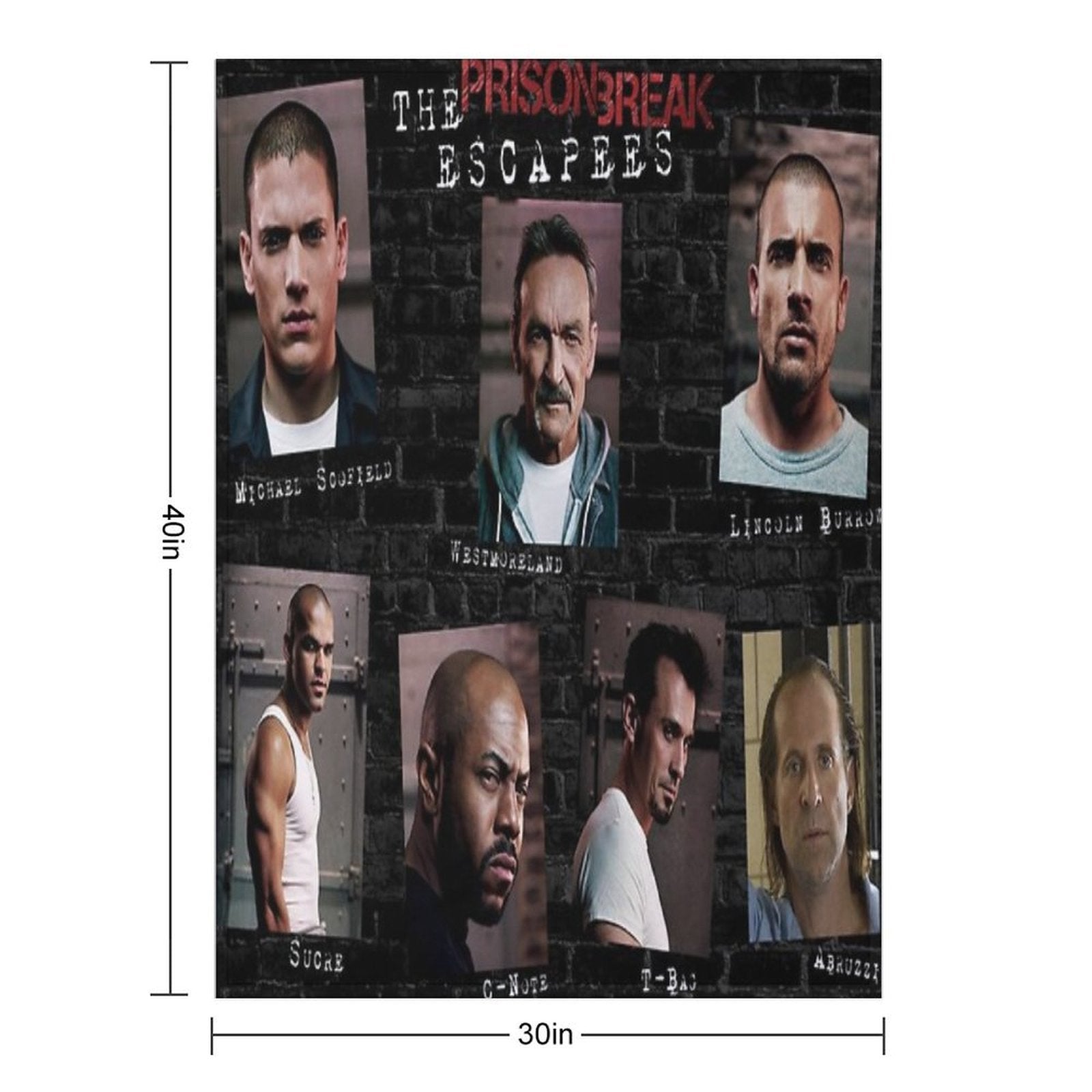 Prison Break Anti-pilling Throw Blanket