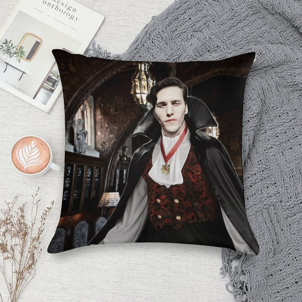 Vampire Jerma Alt. Soft Hidden Zipper Throw Pillow