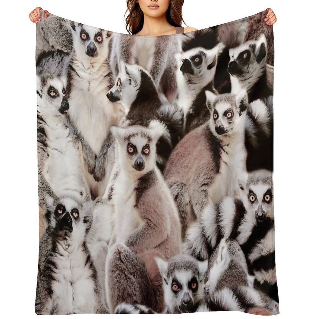 Lemurs Anti-pilling Throw Blanket