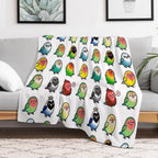 Chubby Lovebirds Comfort Throw Blanket
