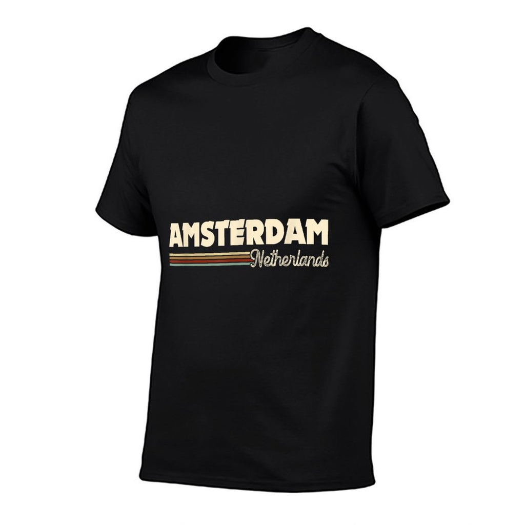 Retro Amsterdam Netherlands Gifts Souvenirs Men Women Kids  Trendy Pattern T-Shirt