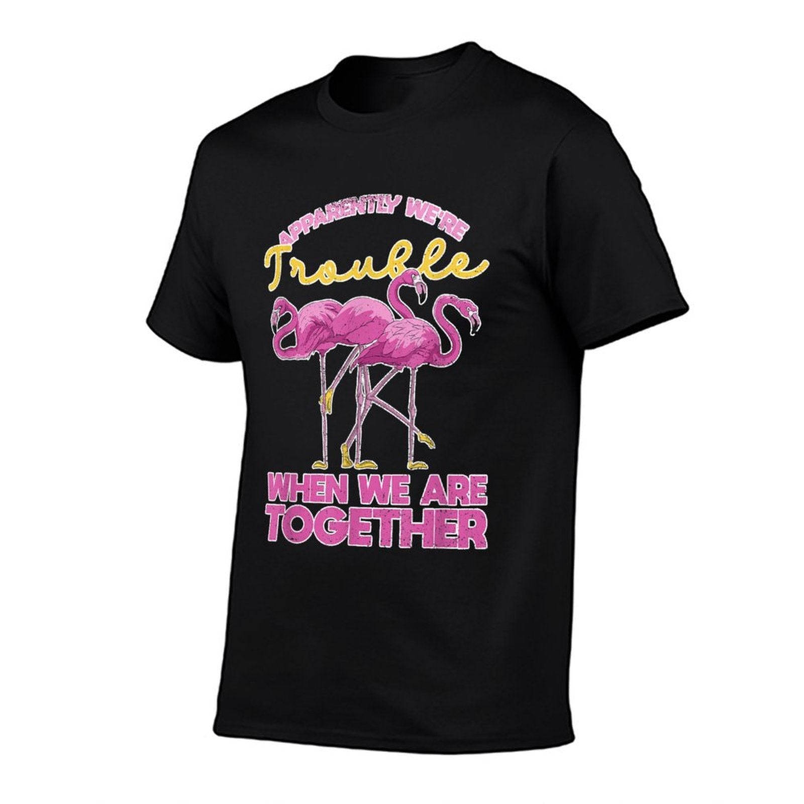 Apparently Were Trouble When We Are Together Funny Flamingo  Classic T-Shirt