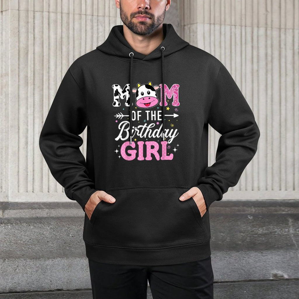 Mom Of The Birthday Girl Funny Farm Cow Mother Mommy Mama All-Day Comfort Hoodie