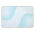 Groovy Turquoise Stripes  Versatile Bath Mat