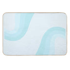 Groovy Turquoise Stripes  Versatile Bath Mat