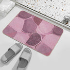 Pink Turtle Shell  Stain-Proof Bath Mat