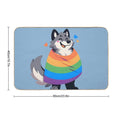 Comfy Womfy Furry Pride Wolf LGBTQ Rainbow Durable Bath Mat