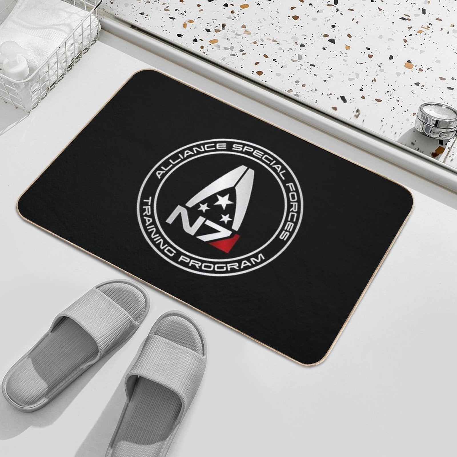 Mass Effect N7 - Logo  Long-Lasting Bath Mat