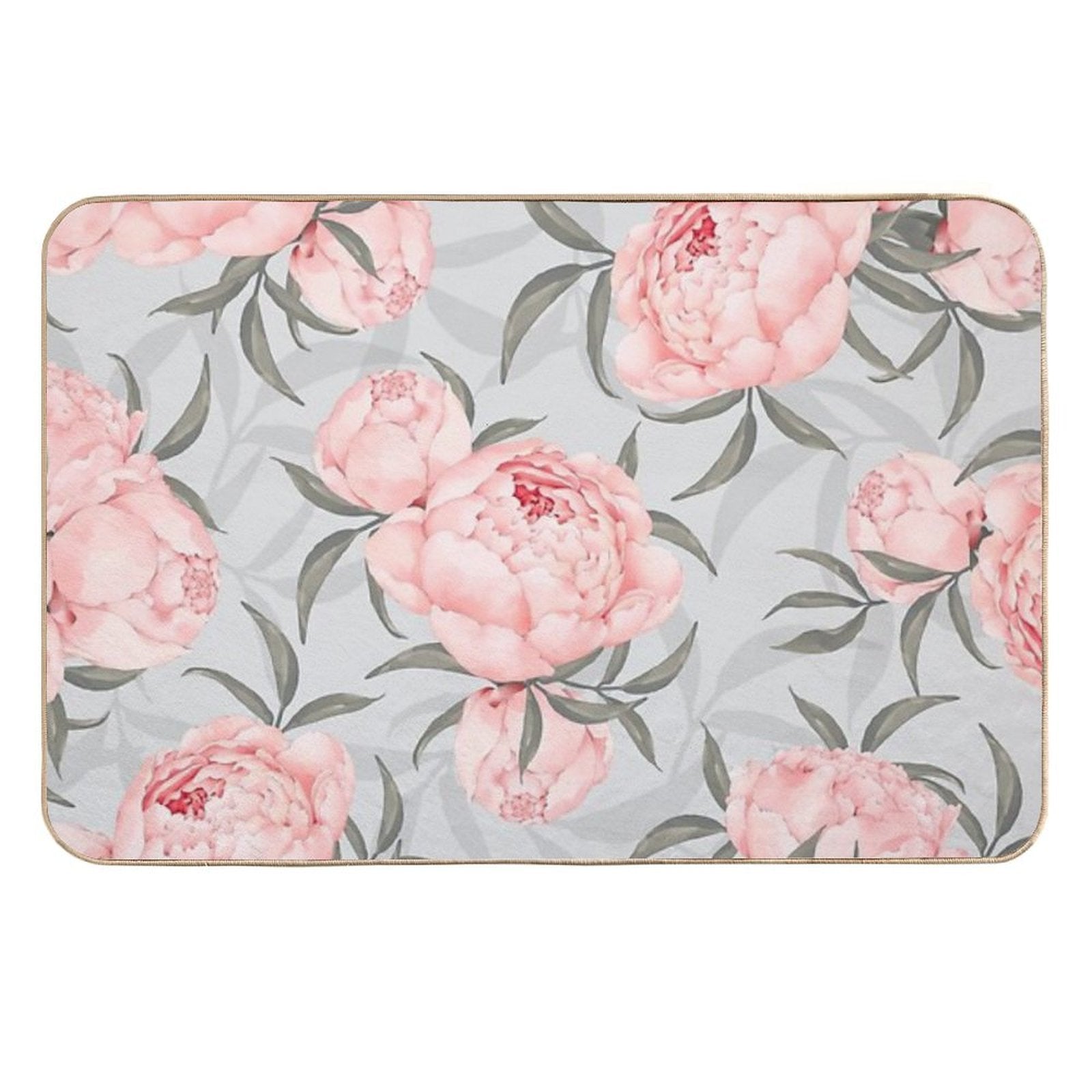 Peony on Spring Vibes  Anti-Trip Bath Mat