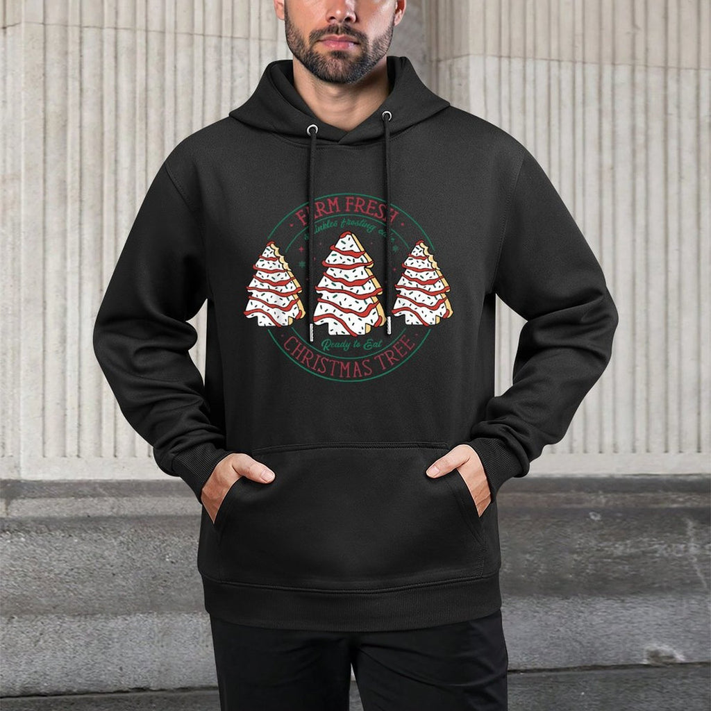 Farm Fresh Christmas Tree Frosting Frosted Cake Debbie Pilling-Resistant Hoodie