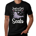 Cool Seal Art For Men Women Sea Animal Lover Ocean Zookeeper  Rolled Sleeves T-Shirt