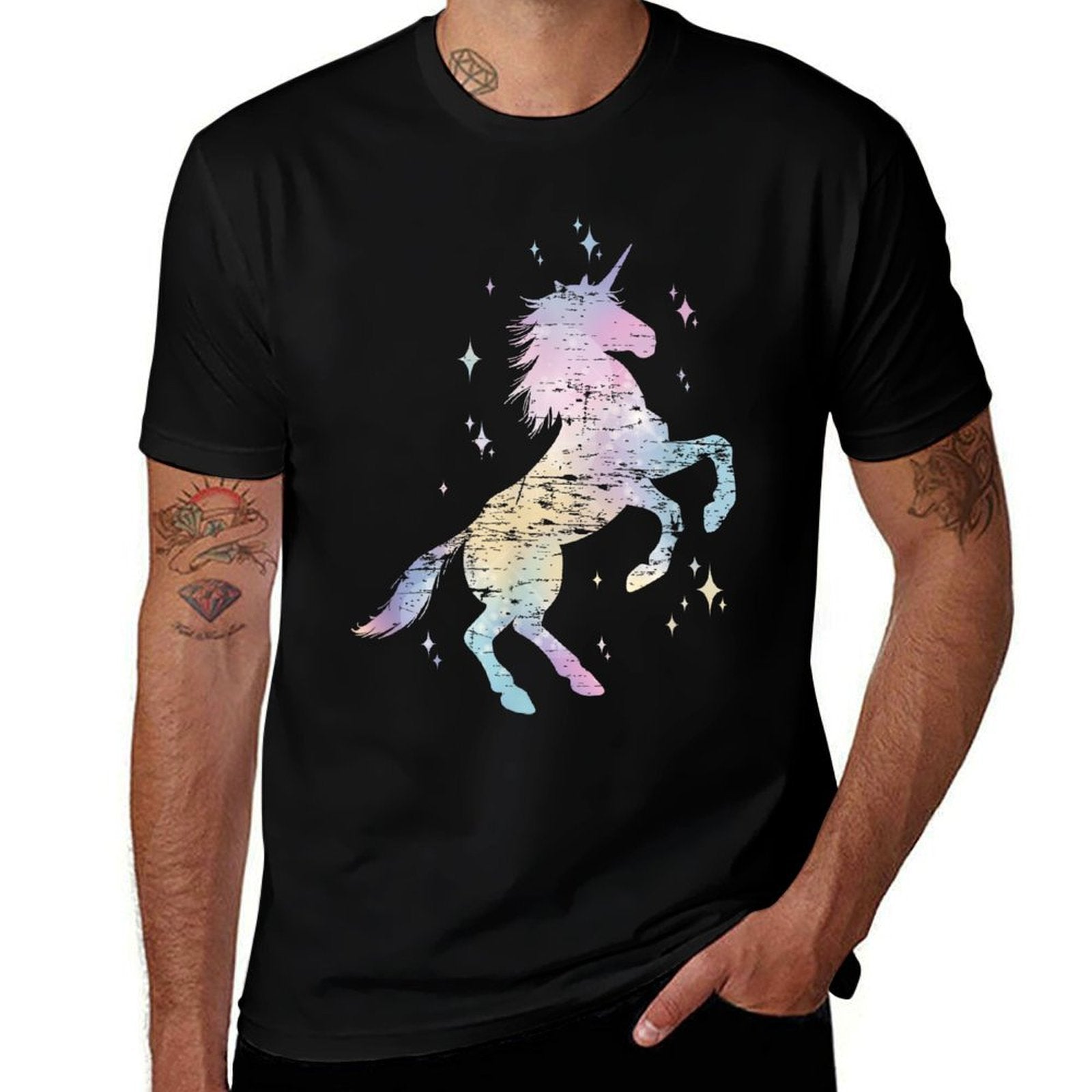 Rainbow Animal Fairy Unicorn Lover Girls Women Gift Unicorn  Tagless Design T-Shirt