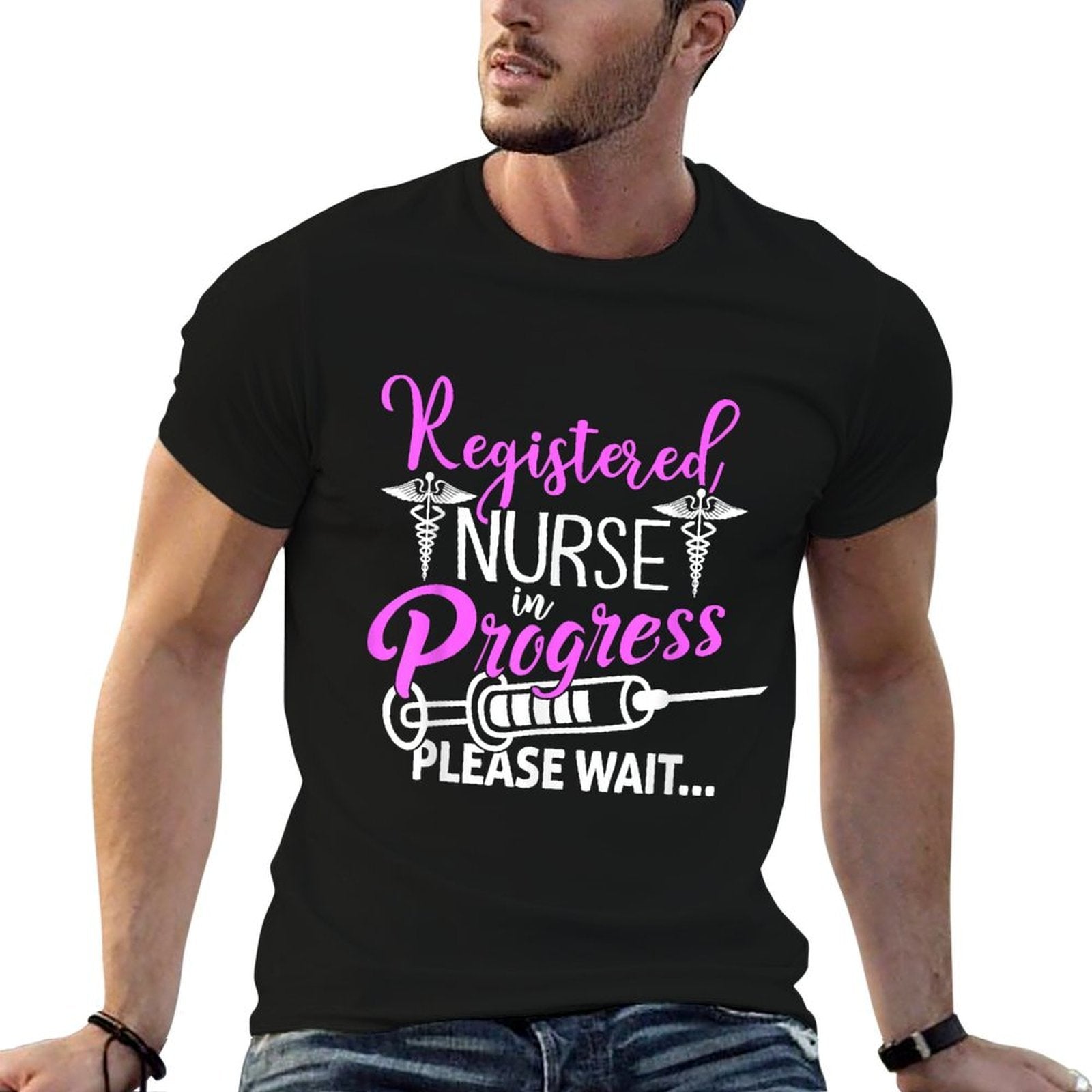 Registered Nurse Est 2022 Nurse In Progress Gift Unisex-Adults, Kids Black Tie-Dye  Graphic-printed T-Shirt