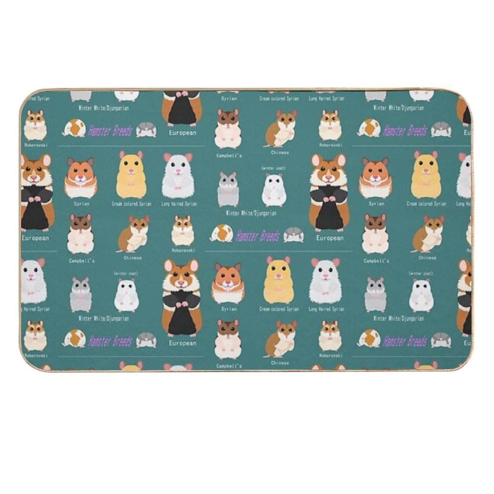 Hamster Breeds Syrian Hamster  Long-Lasting Bath Mat