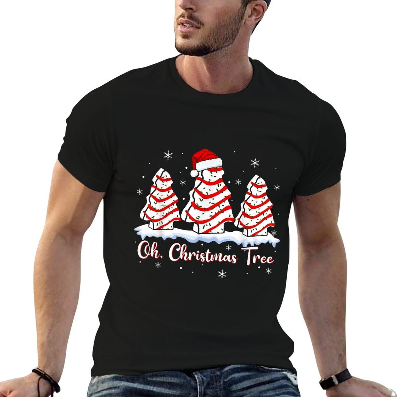 Groovy Oh Christmas Tree Cakes Debbie Beckey Jen Cake Lovers  Relaxed-fit T-Shirt