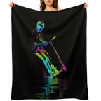 Puddle Jumping - Scooter Boy Shrink-resistant Throw Blanket