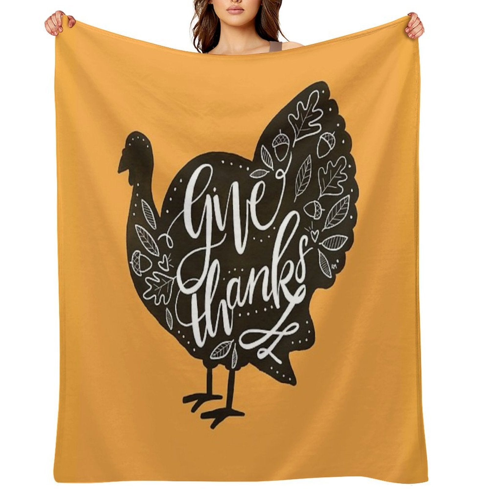 Give Thanks Turkey Multi-functional Throw Blanket