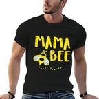 Mama Bee Family Matching Beekeeper Mom Mommy Women  Ribbed Collar T-Shirt