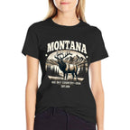 Montana Rocky Mountain Elk, Big Sky Country Design  Lightweight T-Shirt