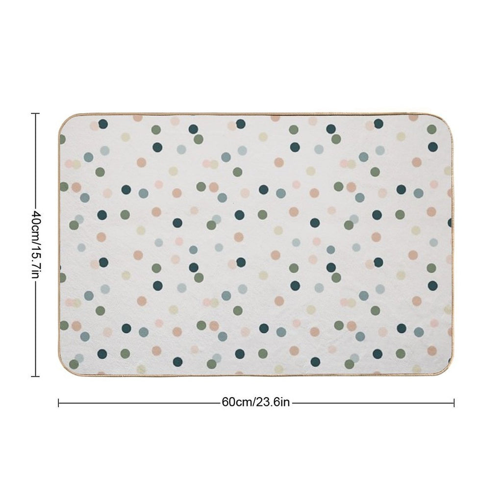Colourful Polka Dots  Fade-Resistant Bath Mat