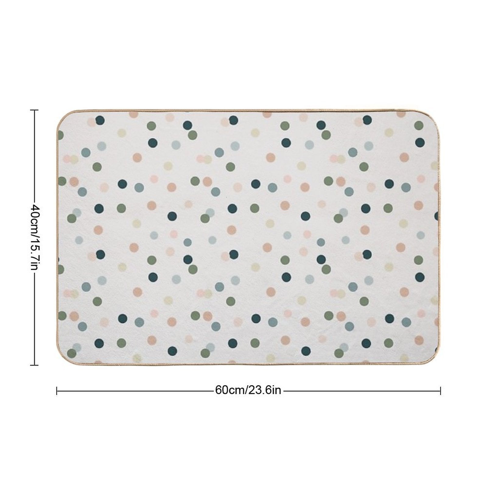 Colourful Polka Dots  Fade-Resistant Bath Mat