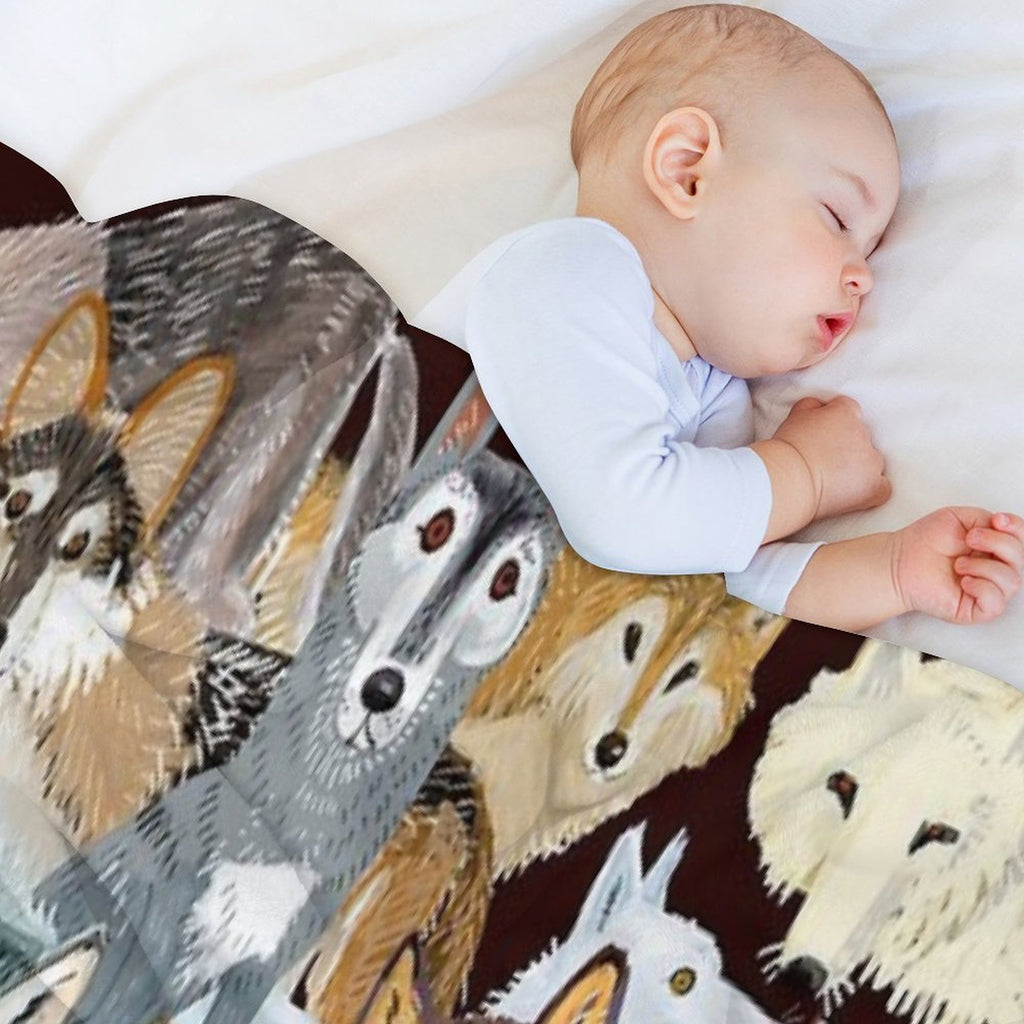 Wolves Oclock Time to Wolf Shrink-resistant Throw Blanket