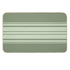 Simple Horizontal Stripes Design - Green  High-Traffic Bath Mat