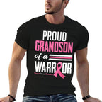 Proud Grandson Of A Warrior Grandma Breast Cancer Awareness  Classic T-Shirt