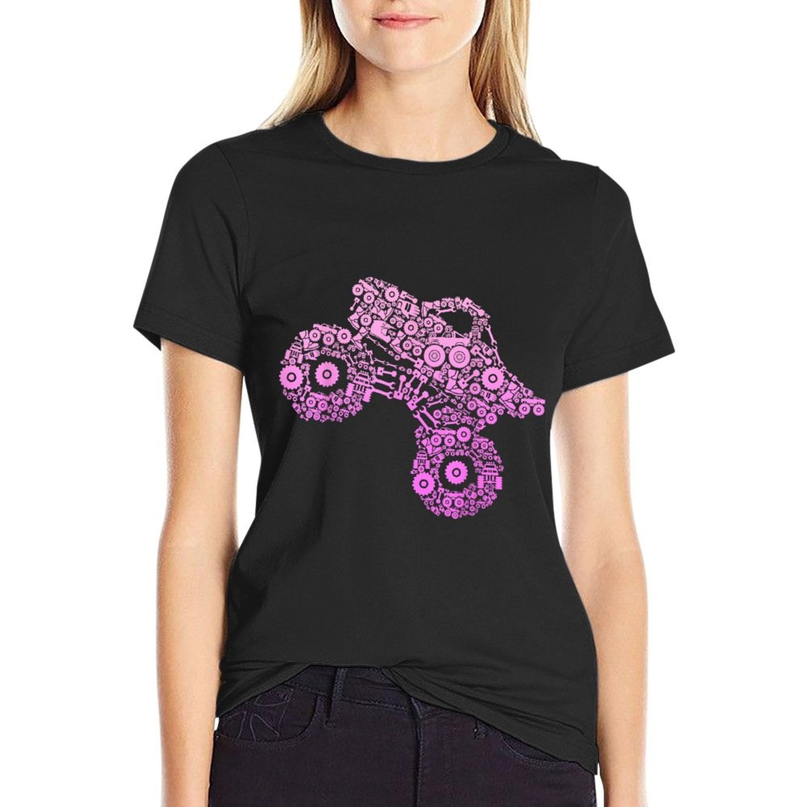 Monster Truck Girls Women  Tagless Design T-Shirt