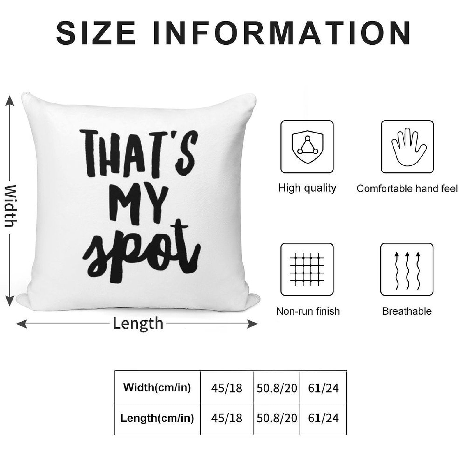 That's My Spot Soft Style Accent Throw Pillow
