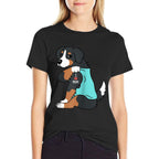 I Love Mom Tattoo Bernese Mountain Dog Funny Mothers Day Raglan Baseball  Slim-fit Cut T-Shirt