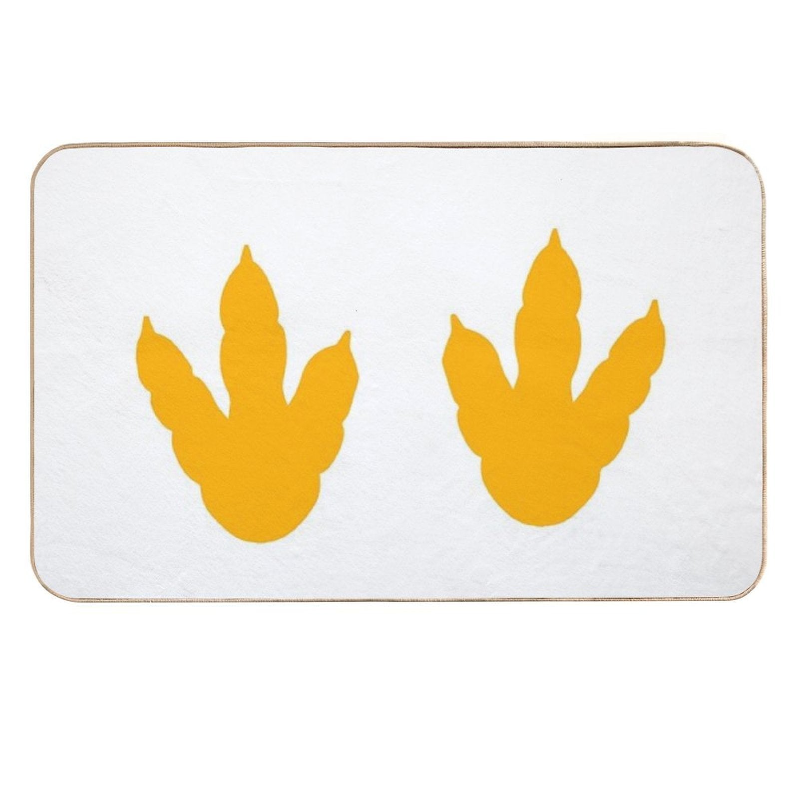 Dinosaur Feet  Dino Footprints  Mustard Yellow  Toxin-Free Bath Mat