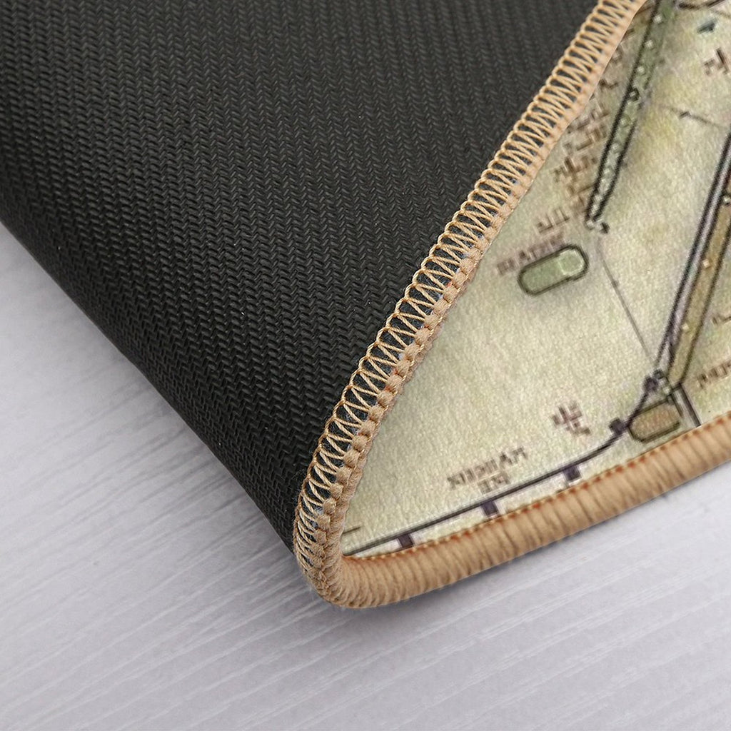 An Ancient T Map  Toxin-Free Bath Mat