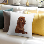 Cavalier King Charles Spaniel - Ruby Soft Shrink-Resistant Throw Pillow