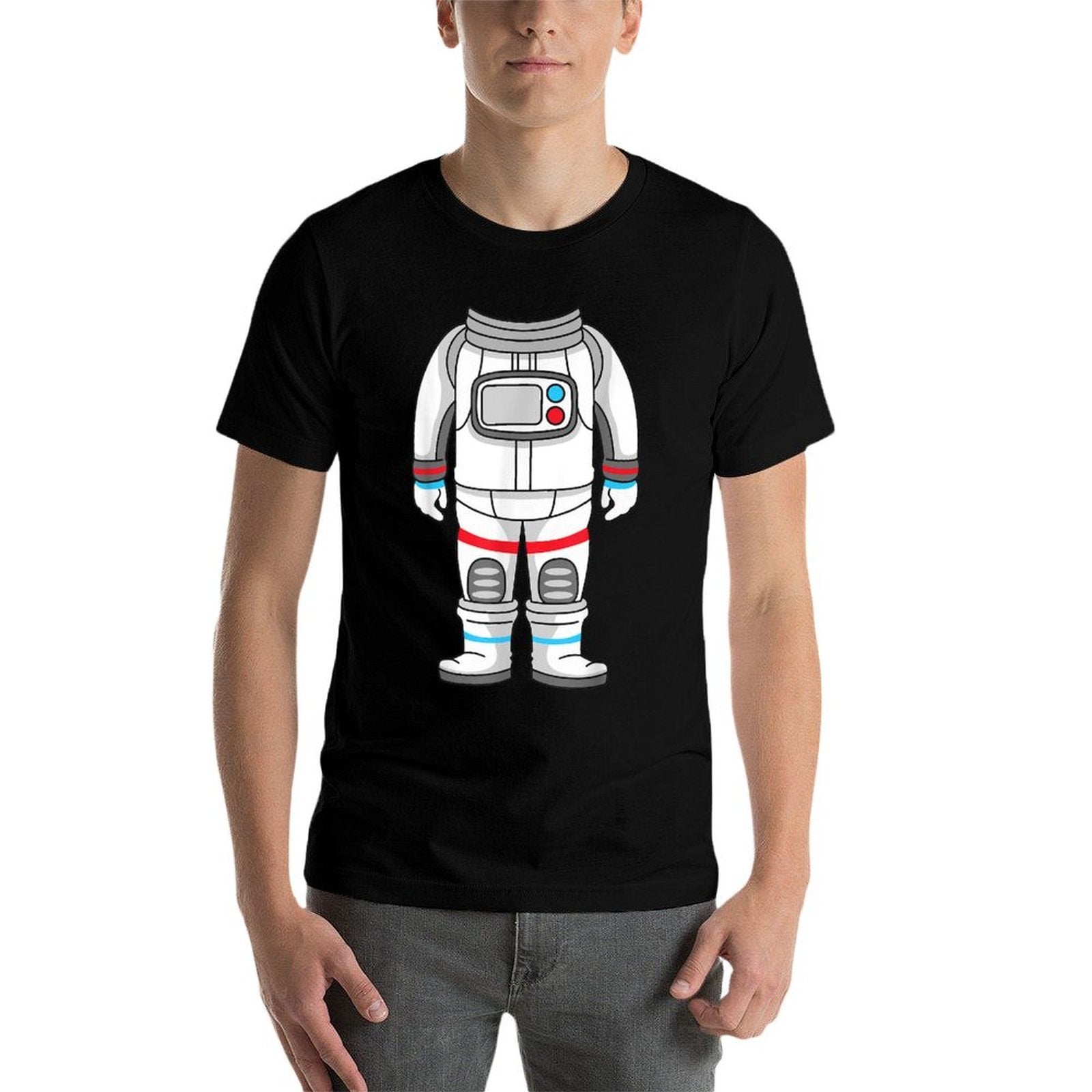 Astronaut Costume Space Suit Funny Halloween Spaceman  Fade-proof Color T-Shirt