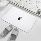 Lesbian Pride Flag Black Cat Sticker WLW  Versatile Bath Mat