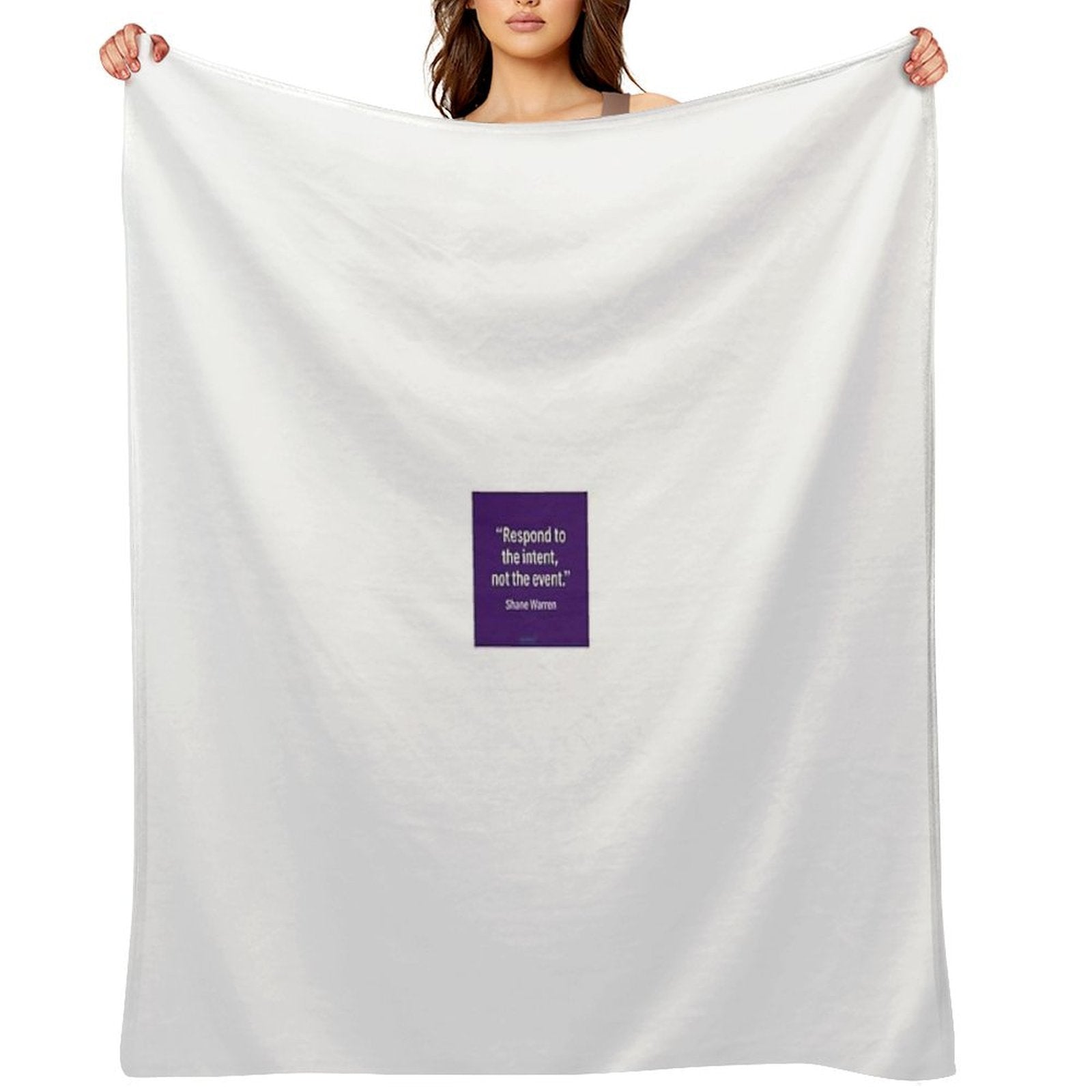 Respond to The Intent (purple) Easy Care Throw Blanket
