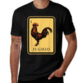 Mexican El Gallo Bingo Card Game Traditional Rooster  Polyester Blend T-Shirt