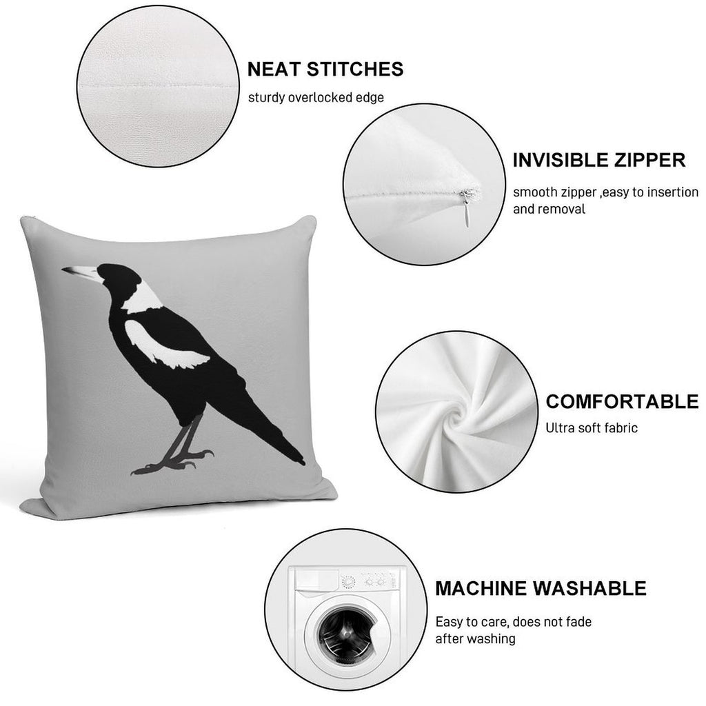 Magpie Soft Gift Ready Throw Pillow