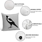 Magpie Soft Gift Ready Throw Pillow
