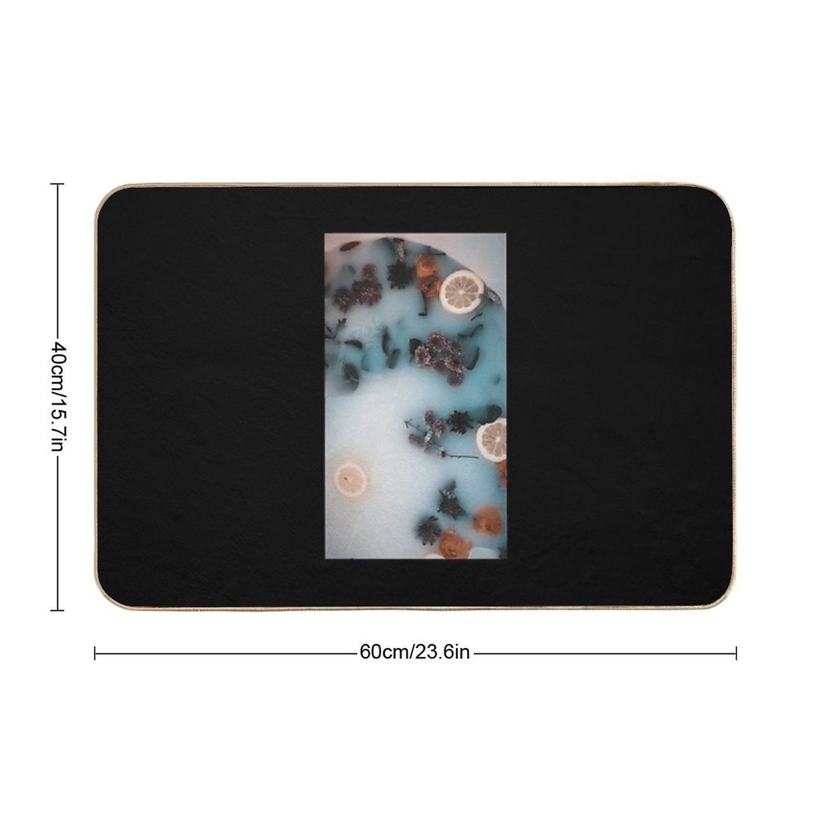 Floral Orange  Toxin-Free Bath Mat