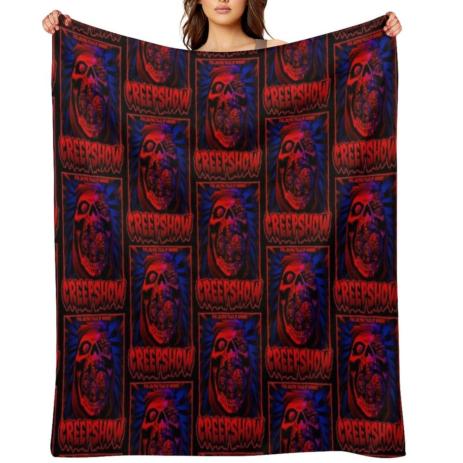Five Jolting Tales of Horror! Shrink-resistant Throw Blanket
