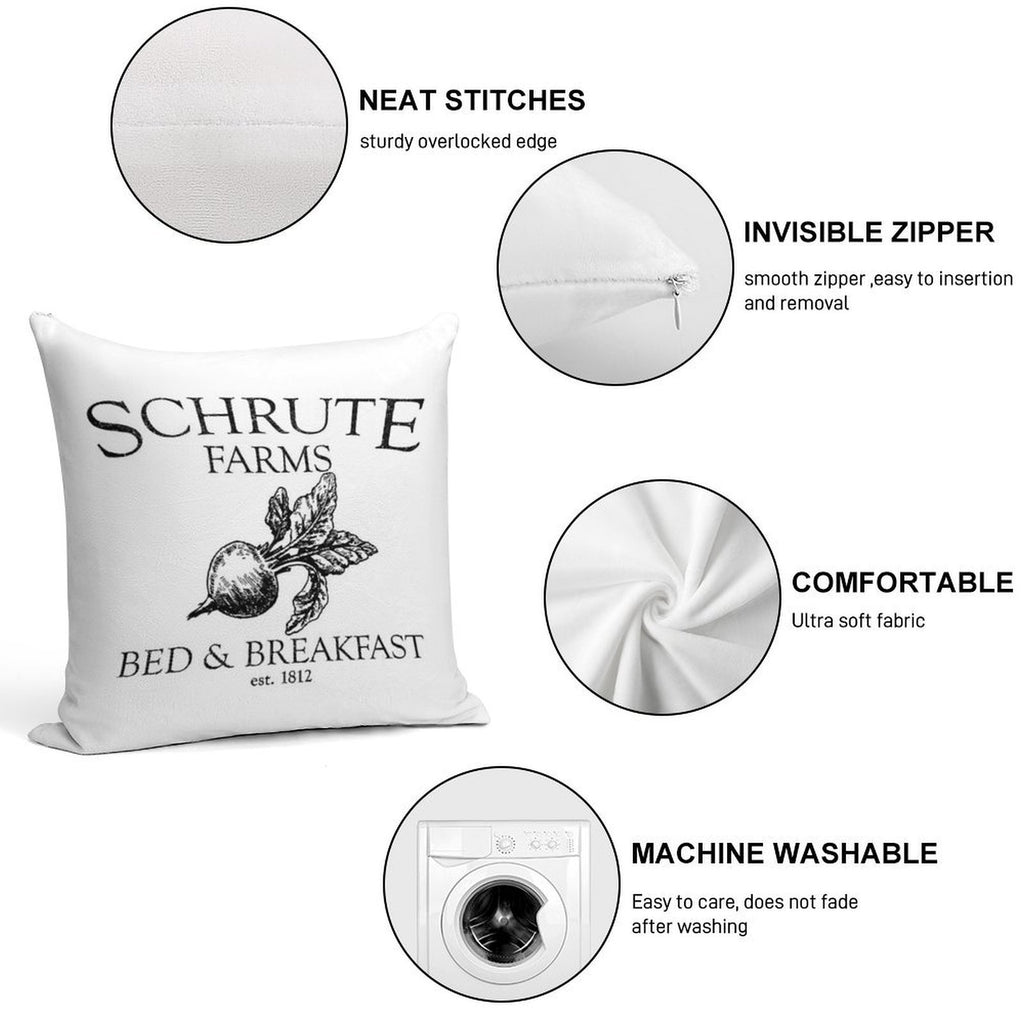 Schrute Farms Funny Office Soft Style Accent Throw Pillow