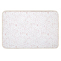 Confetti Watercolor Dots Pattern - Snow + Rose  Fade-Resistant Bath Mat