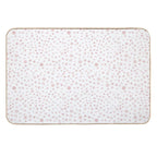 Confetti Watercolor Dots Pattern - Snow + Rose  Fade-Resistant Bath Mat